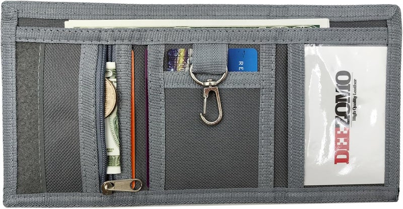AI-DEE RFID Trifold Canvas Outdoor Sports Wallet for Kids - Front Pocket Wallet with Magic Sticker - Image 4