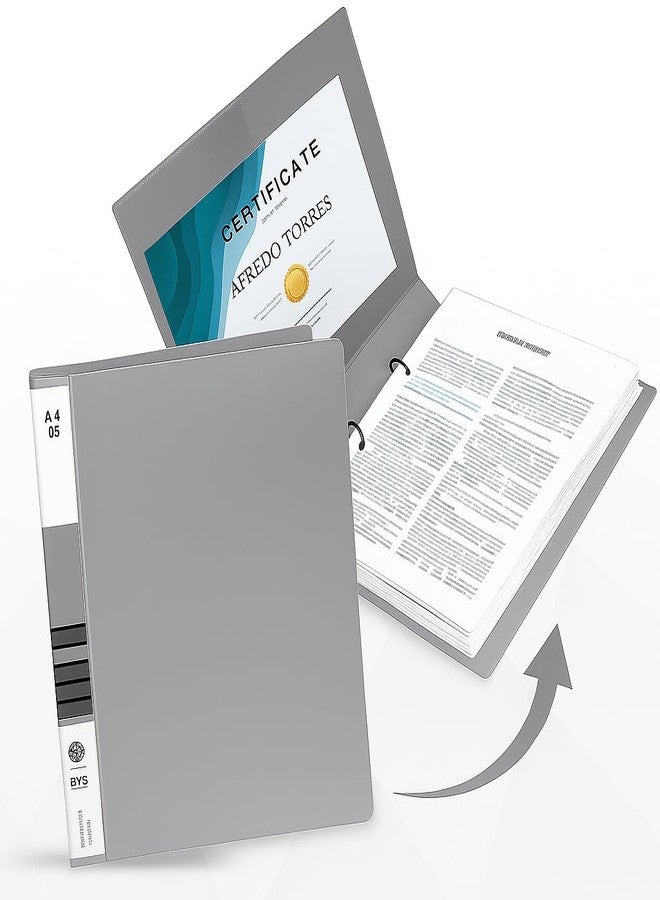 Kosh A4 Ring Binder File | Tough & Durable 2D A4 Size Box Board File for Certificates, Documents, Papers, Office, School & Home Use | Strong Document Holder & Organizer (Grey (Pack of 8)) - Image 5