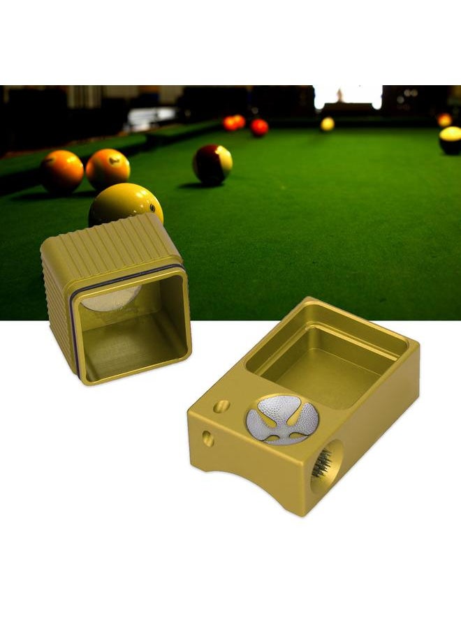 Portable 4 in1 Billiard Cue Tip Tool Pool Chalk Holder Stick Shaper Repair Scuffer Pick(golden)