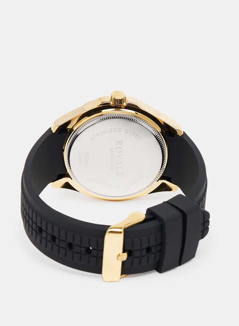 Royale Executive Men's Classic Rubber Strap Watch - Image 2