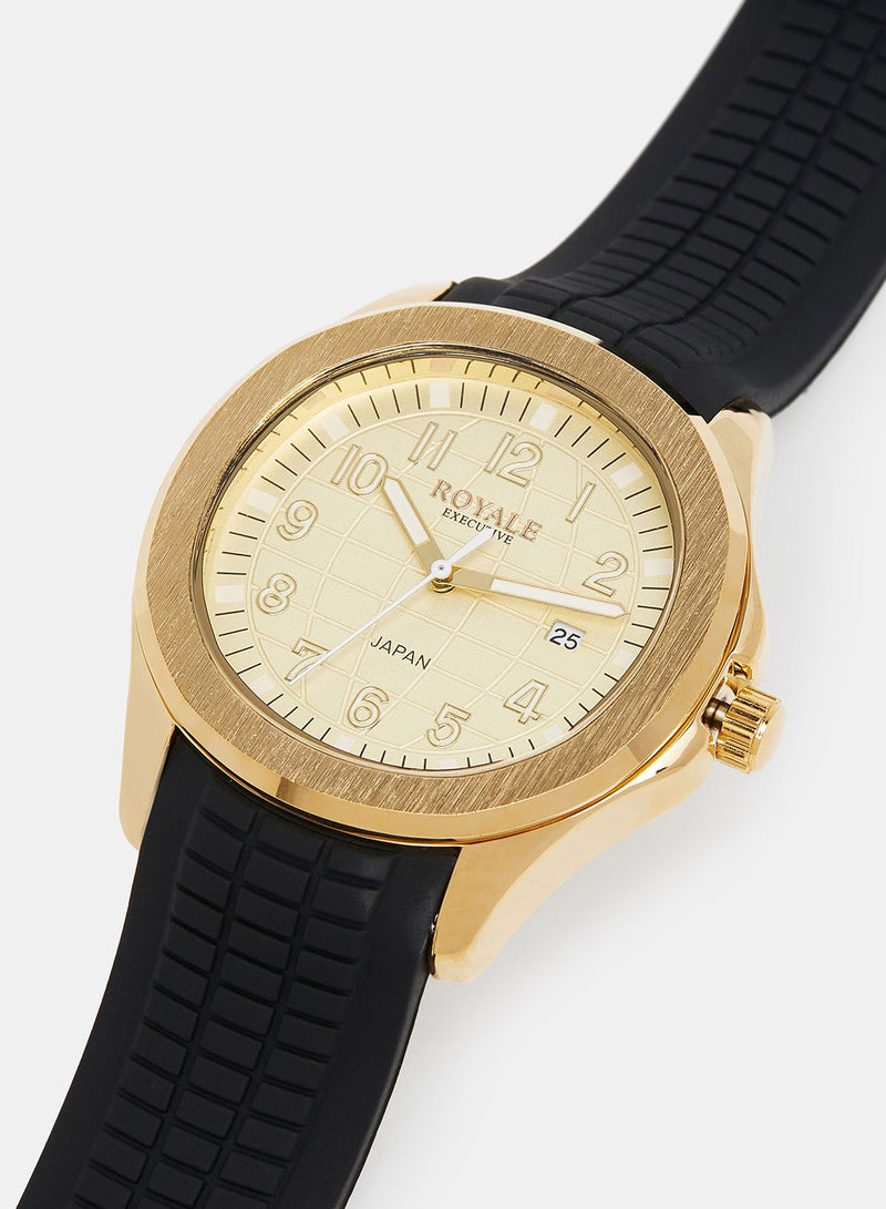 Royale Executive Men's Classic Rubber Strap Watch - Image 3