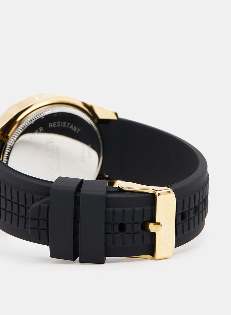 Royale Executive Men's Classic Rubber Strap Watch - Image 4