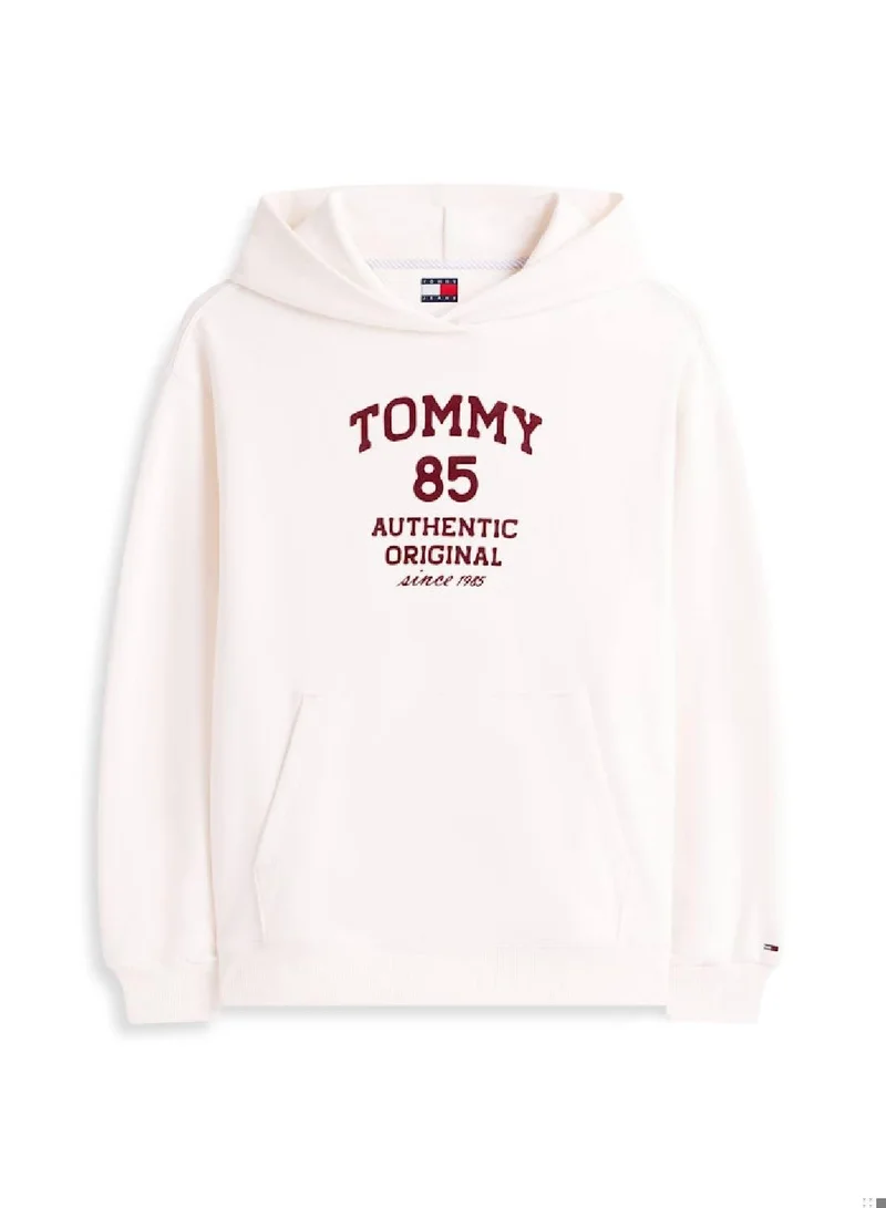 TOMMY JEANS 1985 Flock Logo Oversized Hoody