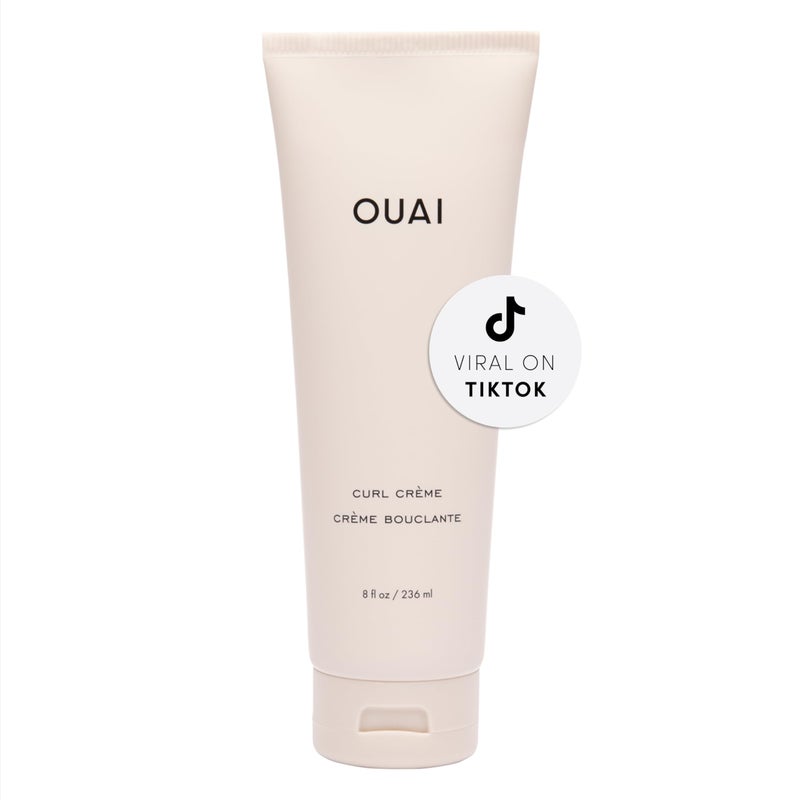 OUAI Curl Cream - Curl Defining Cream with Chia & Linseed Oil - Enhances Definition, Hydration & Shine - Tames Frizz & Protects from Humidity - Silicone-Free Curly Hair Products for Women (8 oz) - Image 1