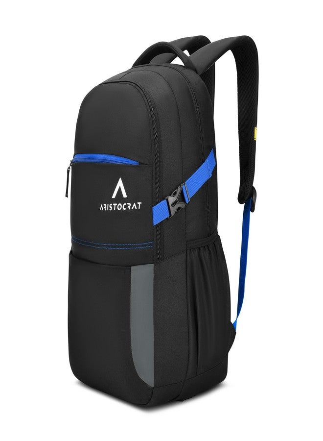 Aristocrat Smash Formal Backpack 32 Liters with Laptop Compartment for Men & Women with Bottle Pocket, Rain Cover Organiser Trolley Sleeve, Padded Back & Shoulder Strap (Black) - Image 1