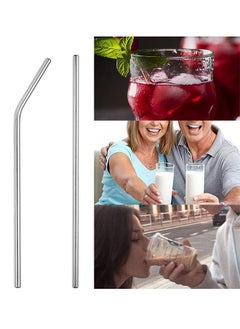 12-Piece Rose Gold Stainless Steel Drinking Straw Set Silver Set of 6 Straight and 6 Bent with 2 Cleaning Brushes, Perfect for Smoothies, Milkshakes, Tea, Juice, Dishwasher Safe - pzsku/Z171DD2011890AFDF9A28Z/45/_/1736499638/efb620d7-fb84-4b54-b515-ef3e6b1f7f53