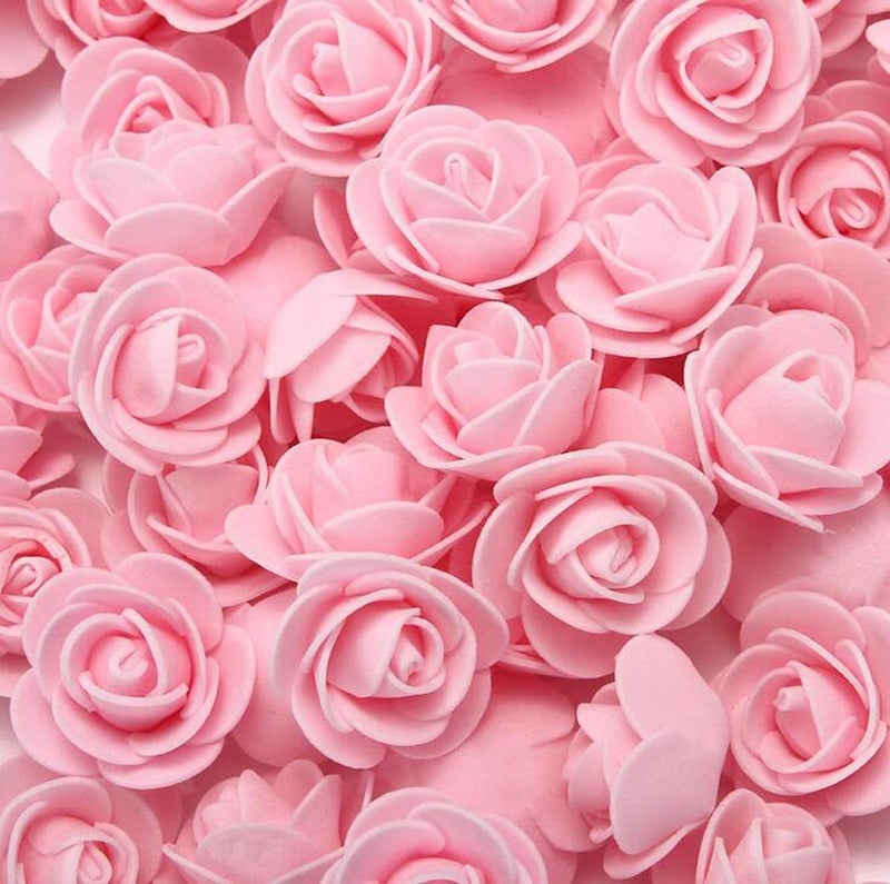 Unique Palette Beautiful Roses Artificial Flowers Decorating Purposes DIY Fake Flowers Water Floating FlowersCrafting Home Decor Pooja Room Diwali Decoration 50 Pieces Light Pink