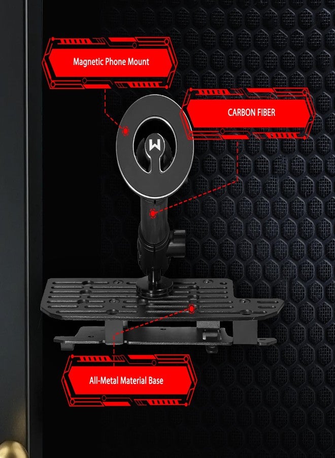 WXRYLYN 2024 2025 Ram Metal Dash Mount Magnetic Phone Holder for 2019-2025 Ram 1500 2500 3500 TRX Metal Dash Platform Phone Mount 2025 Cell Phone Mount - Image 2