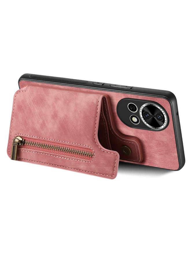 S-TOP Case For Huawei P60 Pro Retro Leather Zipper Wallet Back Phone Case - Image 3