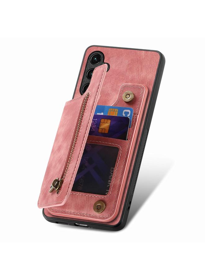 S-TOP Case For Huawei P60 Pro Retro Leather Zipper Wallet Back Phone Case - Image 4