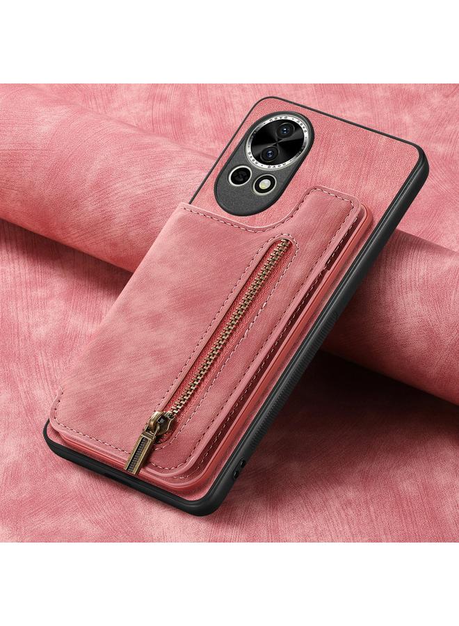 S-TOP Case For Huawei P60 Pro Retro Leather Zipper Wallet Back Phone Case - Image 5