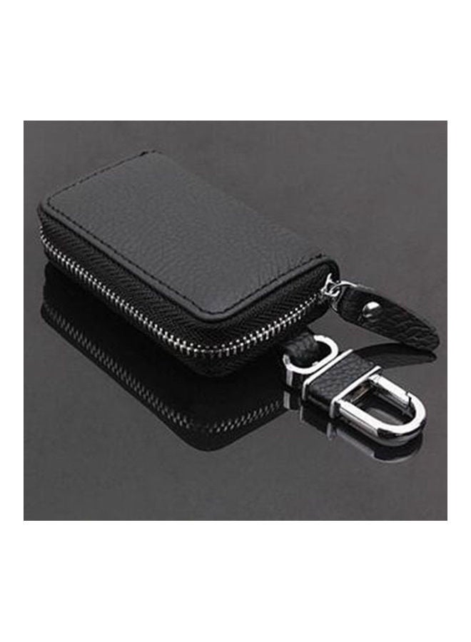 NIBEMINENT PU Leather Car Key Wallets Men Holder Housekeeper Keys Organizer Zipper Case  - Image 1