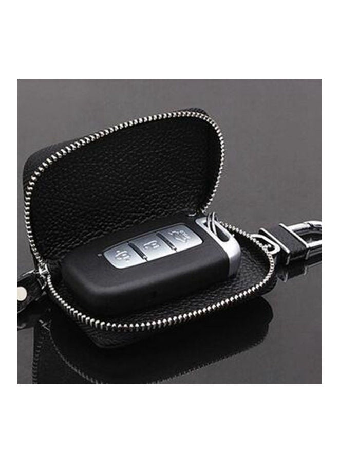 NIBEMINENT PU Leather Car Key Wallets Men Holder Housekeeper Keys Organizer Zipper Case  - Image 4