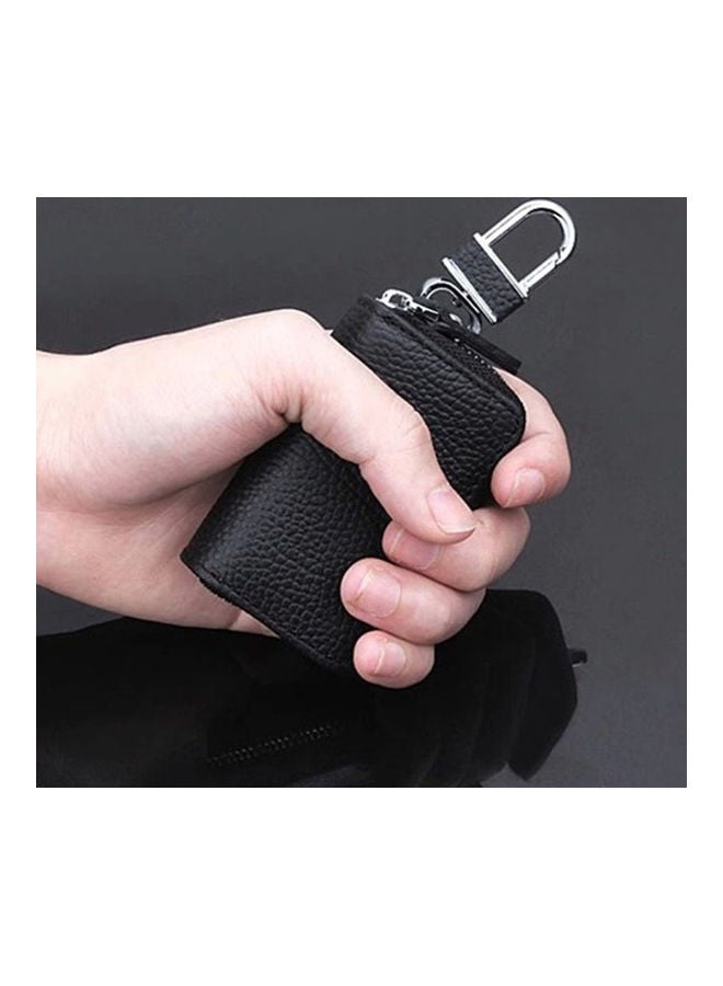 NIBEMINENT PU Leather Car Key Wallets Men Holder Housekeeper Keys Organizer Zipper Case  - Image 5