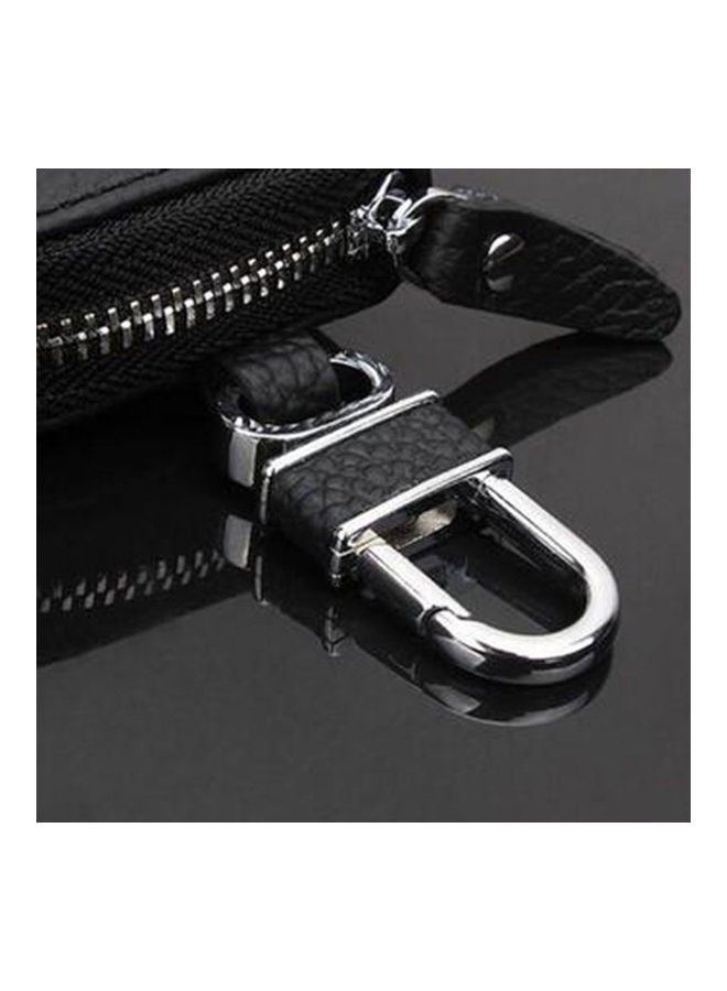NIBEMINENT PU Leather Car Key Wallets Men Holder Housekeeper Keys Organizer Zipper Case  - Image 2