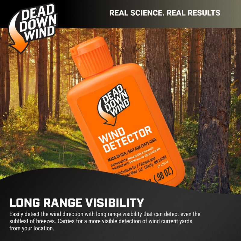 Dead Down Wind Hunting Wind Detector | Odorless Wind Direction Indicator, Longer Range Visibility, Detects Subtle Breezes, No Clumping, Mess Free Formula | Secure Squeeze Bottle | .98 Oz Orange One Size - Image 5
