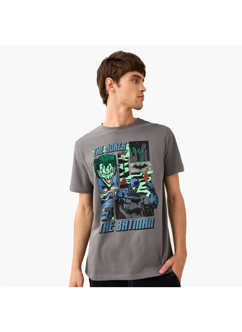 SP Characters Batman Print T-shirt with Crew Neck
