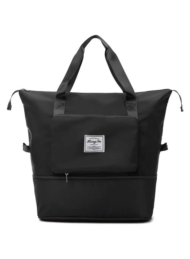 شنطة سفر دفل زليدغ قماش أكسفورد ، كبيرة - أسود