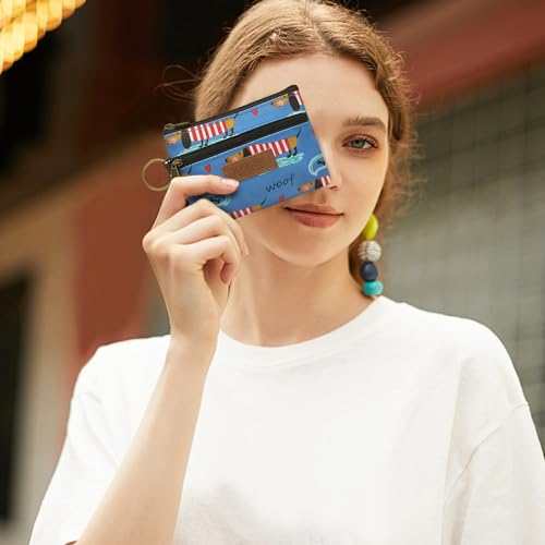 WisePoint Coin Bag, Waterproof Coin Wallet Small Coin Purse with Zipper and Keyring, Cute Coin Pouch for Women and Girls, Change Purse Mini Storage Bag for Coin, Cards, Keys, Lipsticks (sky blue) - Image 4