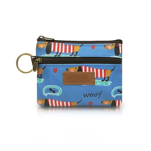 WisePoint Coin Bag, Waterproof Coin Wallet Small Coin Purse with Zipper and Keyring, Cute Coin Pouch for Women and Girls, Change Purse Mini Storage Bag for Coin, Cards, Keys, Lipsticks (sky blue) - Image 1
