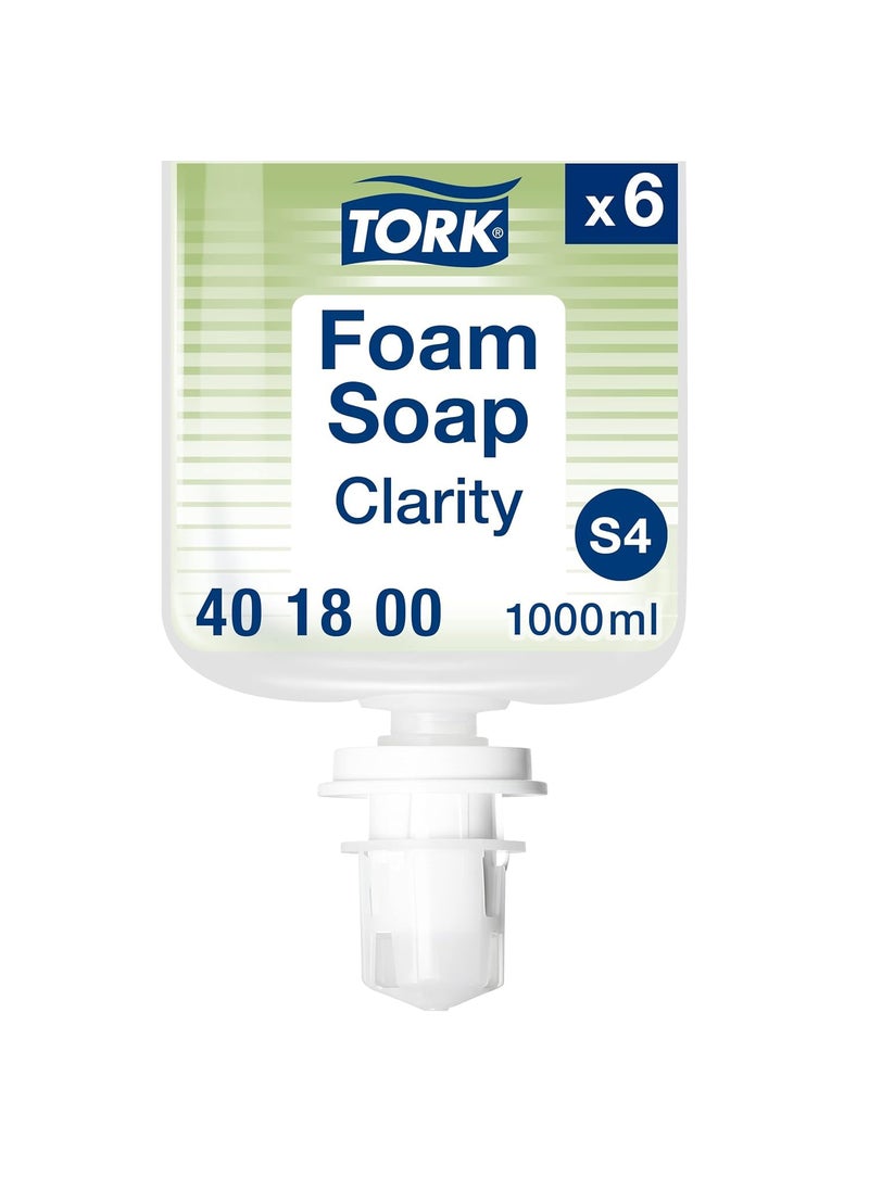 Tork Tork Clarity Hand Soap Foam S4 99 of Ingredients are of Natural Origin 6 x 1L 401800  - Image 2
