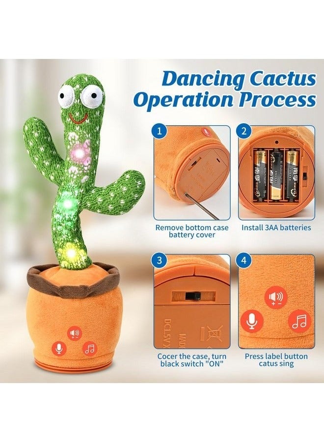 HAVEN Dancing Talking Cactus Toy for Baby Toddler, Boys Girls Gifts, Singing Mimicking Cactus Toy, Recording & Repeating What You Say, Cactus Baby Toy with 120 English Songs - Image 4