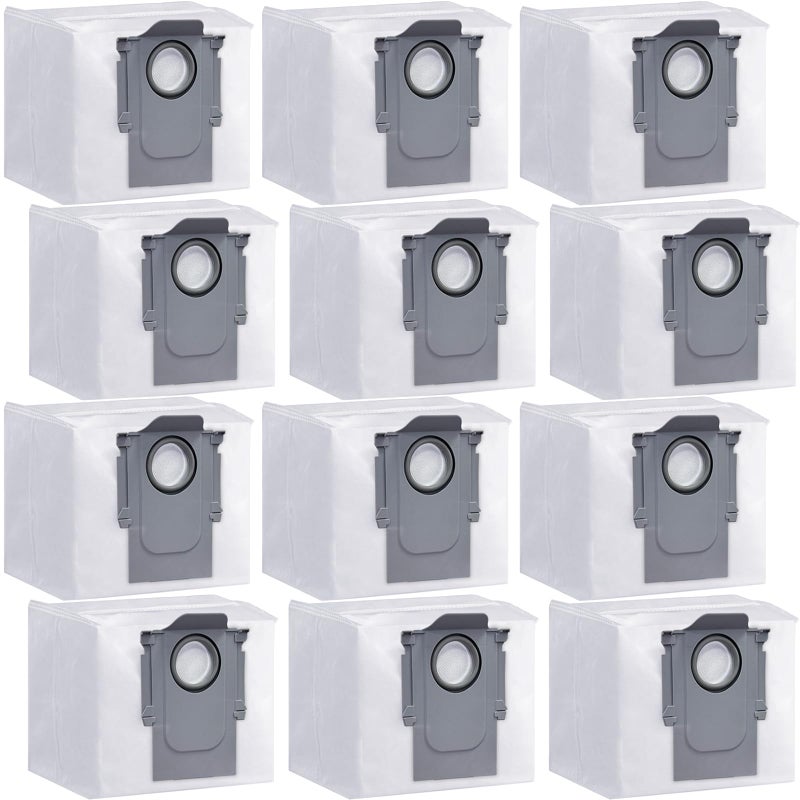 12 pack Dust Bags for roborock Disposable Dust Bag Q5 Q5 Q7 Q7 Q7 Max Q7 Max S7 MaxV Ultra S8 S8 Pro Ultra Robot Vacuumroborock q5 bags3L Large Capacity Disposable Bag Replacement