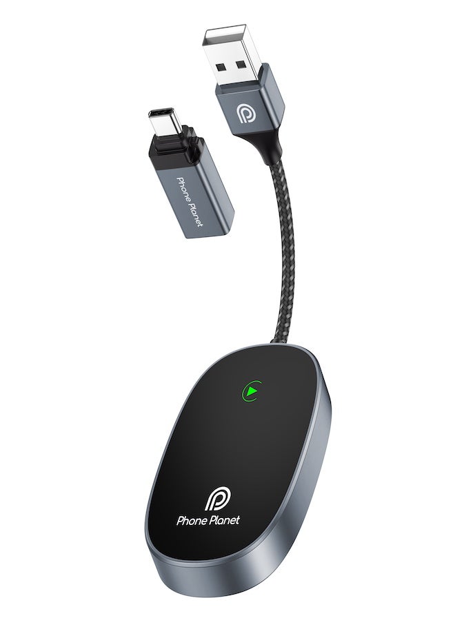Phone Planet Wireless CarPlay Adapter for iPhone Converts Wired CarPlay to Wireless 5GHz WiFi Bluetooth 5.0 Technology That Keeps You Connected - Image 1
