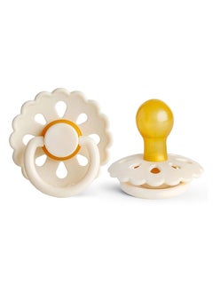 Latex Flower-Shaped Baby Pacifier Yellow And amber