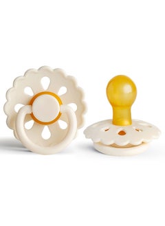 Latex Flower-Shaped Baby Pacifier,White