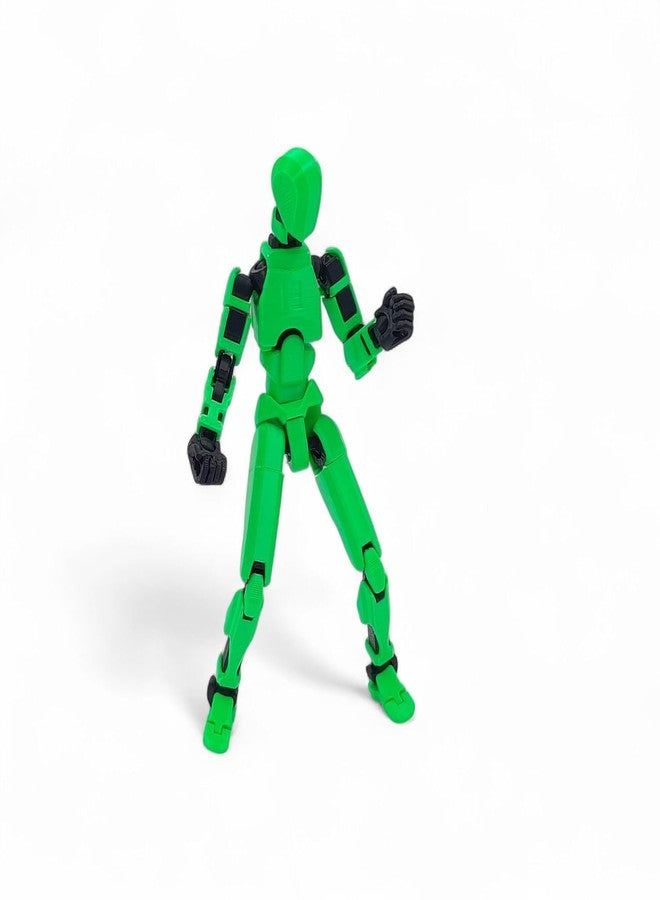 Beoals Action Figure Poseable Robot Toy - 360° Articulated Body, Collectible Movable Mannequin for Kids & Adults, Flexible Model for Posing, Display & Stop-Motion Animation (Multicolor) (Green) - Image 5