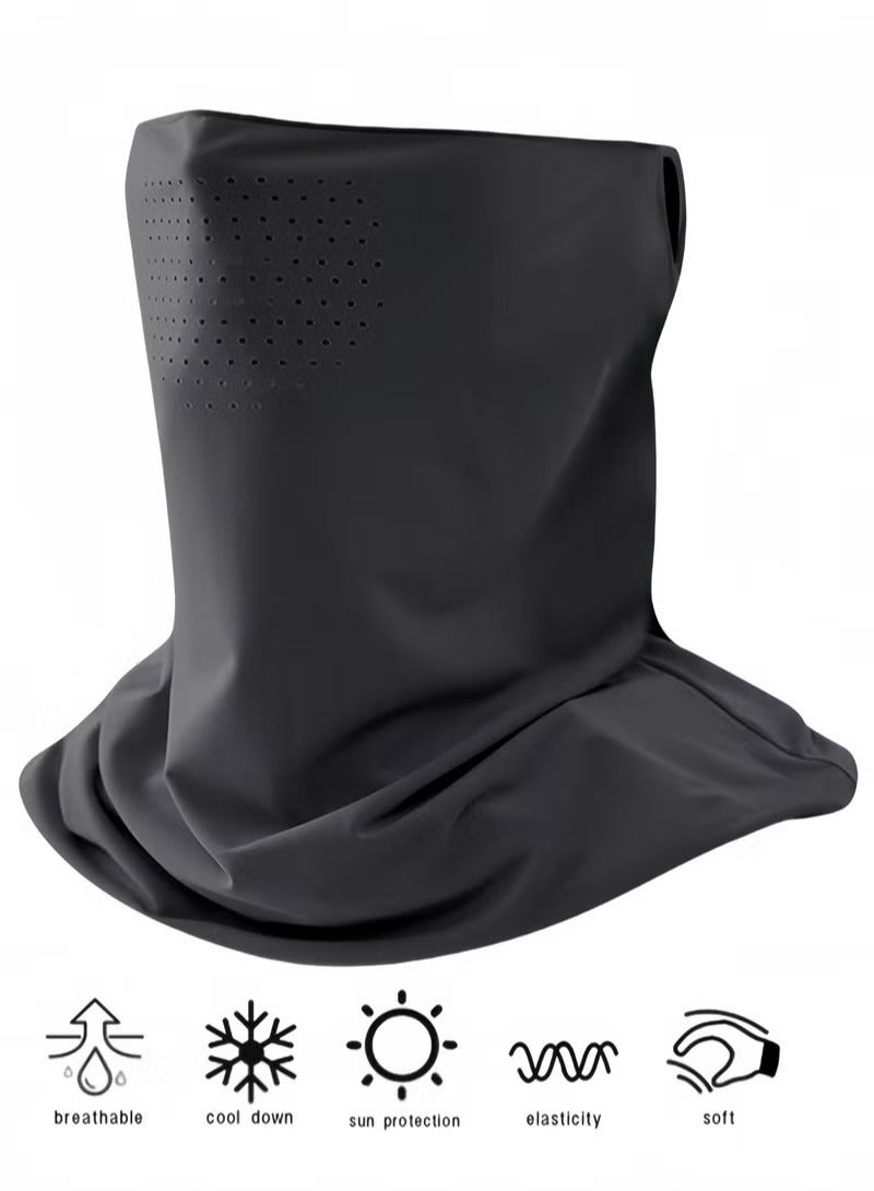 Summer anti-ultraviolet face protection mask multifunctional protective neck scarf elastic mask headscarf with ear loops cycling mask these sports ice sense mask UPF50+ - Image 1