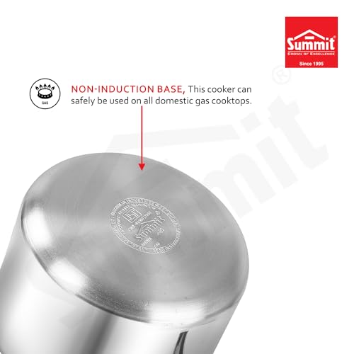Summit Inner Lid 1 Litre Induction base Supreme Aluminium Pressure Cooker - Image 4