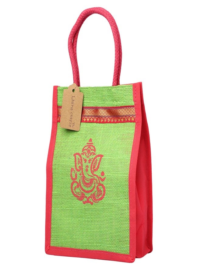 Lakmo Crafts Jute Bags With God Vinayagar Print|Return Gift Bags|Multicolor (8X10X4, Pack of 10) - Image 2