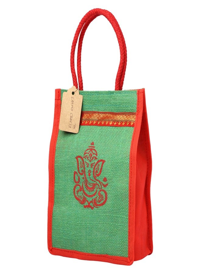 Lakmo Crafts Jute Bags With God Vinayagar Print|Return Gift Bags|Multicolor (8X10X4, Pack of 10) - Image 5