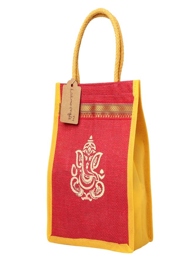 Lakmo Crafts Jute Bags With God Vinayagar Print|Return Gift Bags|Multicolor (8X10X4, Pack of 10) - Image 4