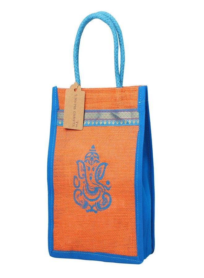 Lakmo Crafts Jute Bags With God Vinayagar Print|Return Gift Bags|Multicolor (8X10X4, Pack of 10) - Image 3