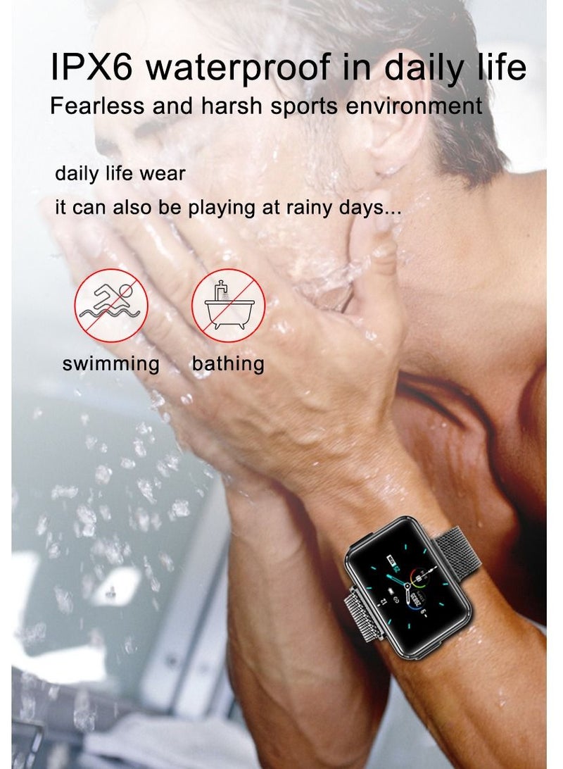 AROAQ T91 2 in 1 TWS Wireless Bluetooth Headset Smart Watch Men 1.4" Big DIY Screen Bluetooth 5.0 Headphone Fitness Tracker Smartwatch Black  - Image 5