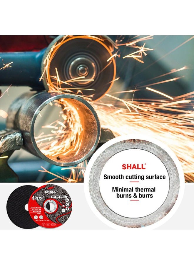 SHALL 25-Pack Cut Off Wheels 4 1/2 x 7/8 Inch, Cutting Wheel with Pouch for Angle Grinder, 4.5” Metal & Stainless Steel Fast Cutting Disc, Grinder Wheel for General Purpose Metal Cutting - Image 2