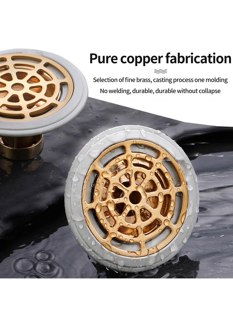 SYOSI 2-Pack Sewer Odor Proof Floor Drain, Removable Strainer Cover, Drain Hair Catcher, Bathroom Toilet Floor Drain Backflow Preventer with Basket, Suitable for ≥1.3 inch Diameter of The Drain - Image 3