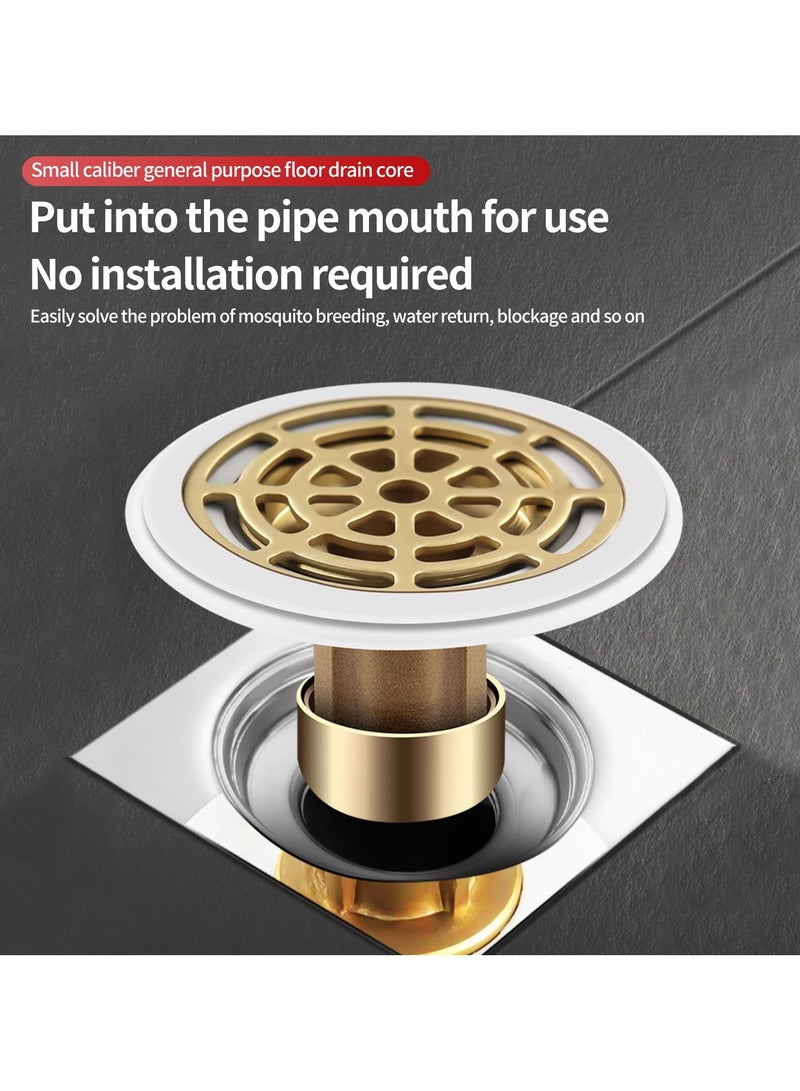 SYOSI 2-Pack Sewer Odor Proof Floor Drain, Removable Strainer Cover, Drain Hair Catcher, Bathroom Toilet Floor Drain Backflow Preventer with Basket, Suitable for ≥1.3 inch Diameter of The Drain - Image 5