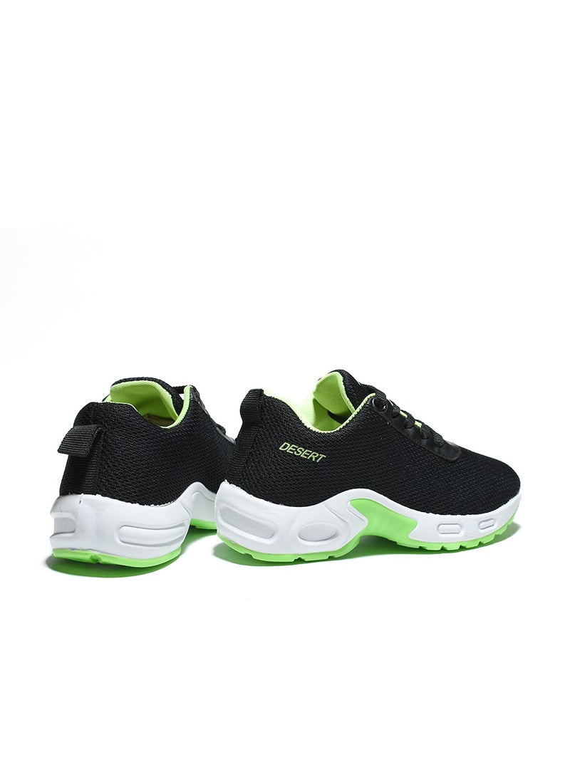 Sportive Canvas Lace-up Sneakers For Kids