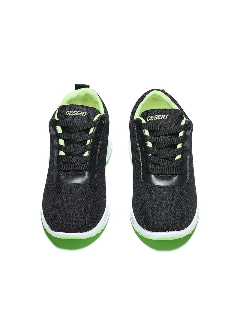Sportive Canvas Lace-up Sneakers For Kids