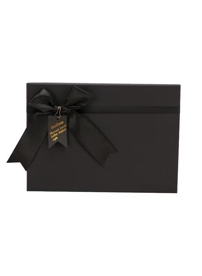 JOGAMS Gift Box Empty Black Color 20 x 18 x 8cm with Paper Bag for New Year Ramadan Wedding Eid Birthday Groomsman Father's Day Presents Display and Packing - Image 3