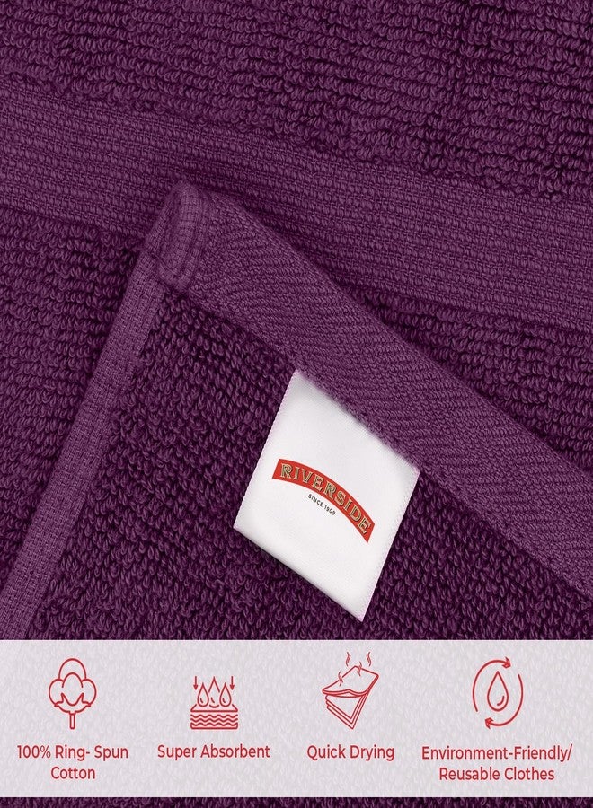 RIVERSIDE Bath Mat Set of 2 - Purple Bath Mats 21x34 Inches, Not a Bathroom Rug, 100% Ring Spun Cotton, Super Soft & Highly Absorbent Bathroom Floor Mats - Image 5
