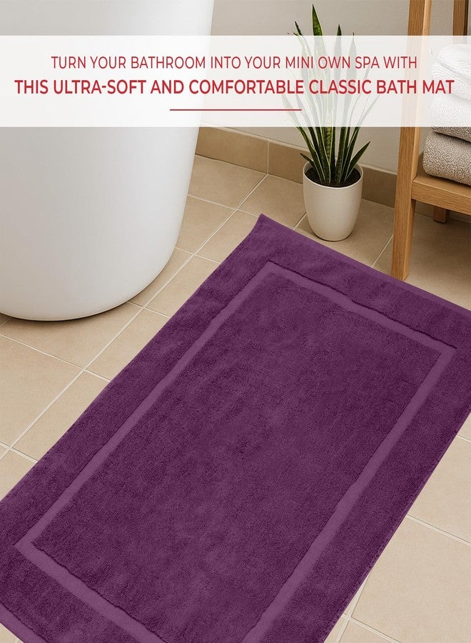 RIVERSIDE Bath Mat Set of 2 - Purple Bath Mats 21x34 Inches, Not a Bathroom Rug, 100% Ring Spun Cotton, Super Soft & Highly Absorbent Bathroom Floor Mats - Image 4