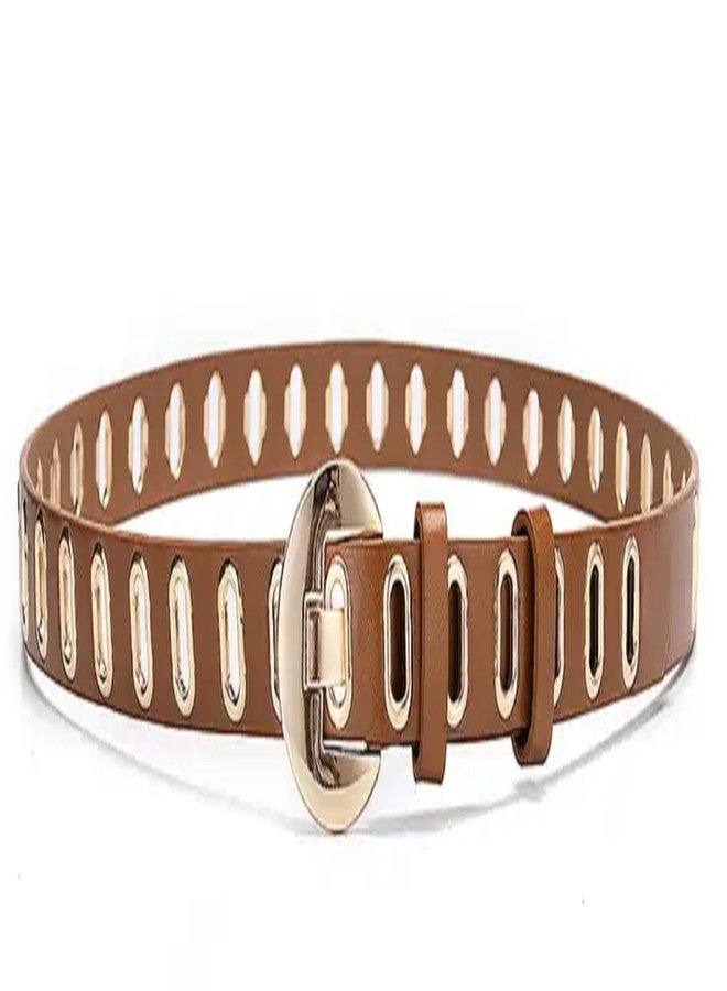 Zacharias Girl's PU Leather Belt ff-01 (Light Brown_Free Size) (Pack of 1) - Image 2