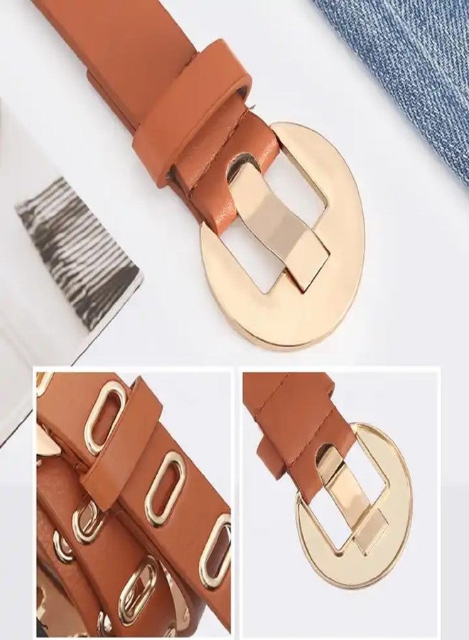 Zacharias Girl's PU Leather Belt ff-01 (Light Brown_Free Size) (Pack of 1) - Image 3