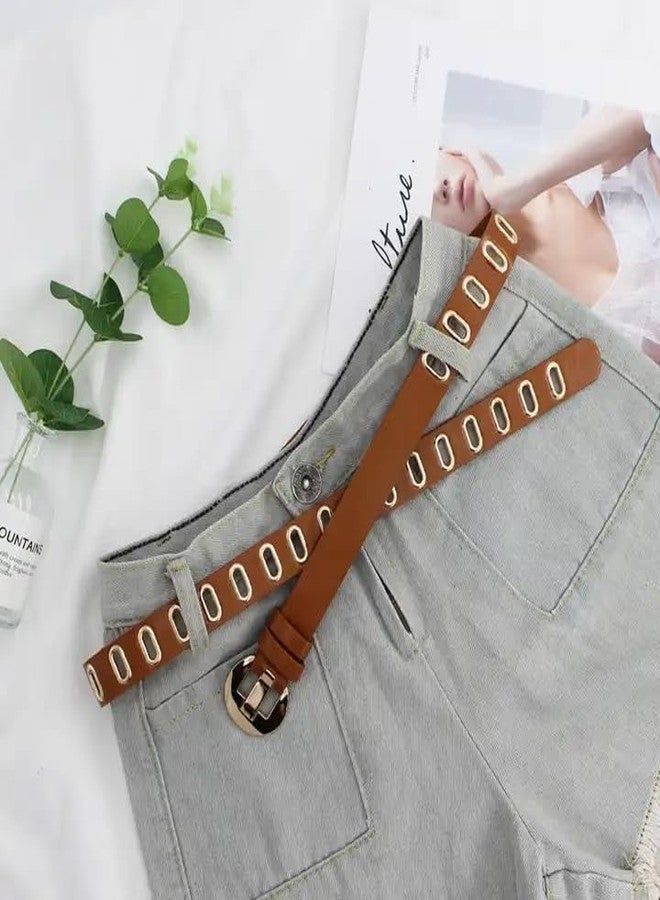 Zacharias Girl's PU Leather Belt ff-01 (Light Brown_Free Size) (Pack of 1) - Image 5
