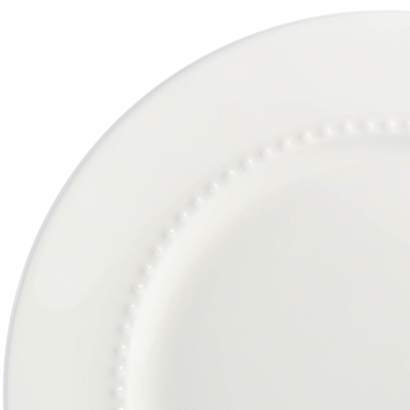Gibson Elite Embossed Bone China 16-Piece Double Bowl Dinnerware Set, Service for 4 â€“ White Elegant Plates and Bowls - Image 5